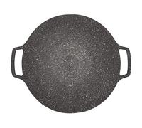Zerodis Platos para Barbacoa Sartén para Barbacoa Coreana Sartén para Parrilla Coreana Teppanyaki Redonda Antiadherente para para Acampar Al Aire Libre con Aleación de Aluminio Superficie Lisa Peso