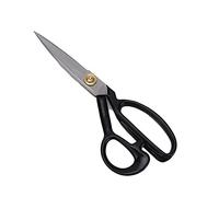 Zerodis Tijeras de Costura Profesionales, Curvo Ergonómico de Acero Rico en Carbono para Sastrería de Tela y Cuero (Cabeza blanca 250mm)