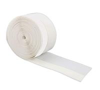 Zerodis Tira de Sellado de Silicona para Puerta y Ventana, Burlete Autoadhesivo de Goma, 45 Mm de Ancho, 5 M de Longitud, Adecuado para Polvo, Viento, Puertas del Hogar, Ventanas, (WHITE)