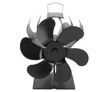 Zerodis Ventilador de Estufa de 6 Aspas, Circulación de Aire Caliente con Protección contra Sobrecalentamiento, Funcionamiento Silencioso de hasta 25 DB, para Estufas de Leña Pellets y Gas