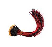 Zerone 50 Unids Pre Cableado DC 12 V 3mm 5mm 10mm Multi Colores Difundidos LED Diodos Lámpara De La Bombilla Intermitente Para DIY Modelo De Juguetes Manual(3mm-naranja)