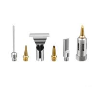 Zeroupshop 5 cabezales de punta de soldador, para kit de soldadura de gas HS-1115K, boquillas de pluma de antorcha de cobre reemplazables, puntas plateadas y doradas, para juego de herramientas