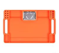 Zeroupshop Bandeja de herramientas de silicona con base de acero inoxidable, antideslizante, resistente al calor hasta 260.0 °C, organizador flexible para piezas de hardware y herramientas pequeñas