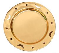 zeroupshop Bandeja Hierro Grabada 15cm Elegante Bandeja Hierro Grabada 15cm | para acero hierro para dorado, europeo, para ideal para tartas, frutas, al desgaste
