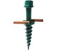 zeroupshop Base giratoria para sombrilla de 13 L, anclaje de arena resistente para jardín y patio, soporte de poste ajustable de 18 a 32 mm, soporte de plástico verde