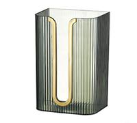Zeroupshop Caja montada en la pared, soporte de papel invertido sin perforaciones para almacenamiento de baño, organizador de toallas faciales y bolsas de basura que ahorra espacio (verde)