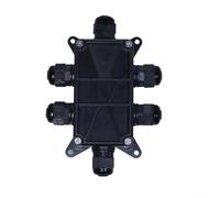 Zeroupshop Cajas de conexiones impermeables IP68, para conectores 211-412/413/415, caja eléctrica ignífuga V0, carcasa compacta de 14x10x3 cm, para montaje perforado (negro)