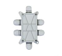 Zeroupshop Cajas de conexiones impermeables IP68, para conectores 211-412/413/415, caja eléctrica V0 ignífuga, carcasa compacta de 14x10x3 cm, para montaje perforado (blanco)