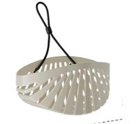 Zeroupshop Cesta de drenaje para fregadero de cocina en forma de concha, soporte de esponja colgante con ventosa y cuerda, silicona de polietileno de secado rápido para carrito para ahorrar espacio en