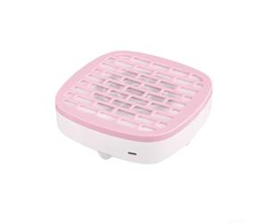 Zeroupshop Colector de polvo portátil para uñas, ventilador silencioso con eficiente disipación de calor, operación con un solo botón para limar y pulir arte de uñas, limpiador compacto para salón y