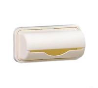 Zeroupshop Contenedor de bolsa de basura de cocina, caja de almacenamiento de montaje en pared con puerto de fácil acceso para baño, inodoro, lavandería, PP, 6 x 3 x 2.5 pulgadas, beige (beige)