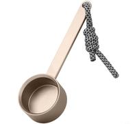 Zeroupshop Cuchara de medición de café de aleación de aluminio con mango largo, cuchara de 15 cm para té y herramienta para hornear, agarre ergonómico con agujero para colgar para almacenamiento de