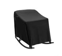 Zeroupshop Funda para mecedora resistente, resistente al agua, escudo Oxford 190T para sillas giratorias de patio al aire libre, cordón ajustable, negro y gris, 70 x 97 x 99 cm (negro)