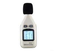 Zeroupshop GM1351 Medidor de sonido digital 30-130dBA probador de ruido con retroiluminación LCD, máx./min, precisión de ± 1.5dB, detector de decibelios portátil para