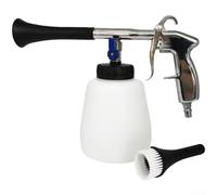 Zeroupshop Herramienta neumática de soplado de aire con tanque blanco de 1000 ml, soplador de polvo de alta presión de 6-9.2 bares, kit de limpieza de aleación de aluminio ligero para taller garaje