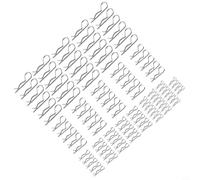Zeroupshop Juego surtido de 100 pines R Cotter, clips de tractor de acero al carbono galvanizado y kit de pasadores de enganche mecánicos, con caja de almacenamiento, pasadores de fijación M1-M2.5