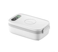 Zeroupshop Lonchera eléctrica inalámbrica de 14000 mAh, contenedor de alimentos con calefacción de 1 litro con forro de acero inoxidable 304, calentador portátil para oficina, viajes y camping