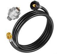 Zeroupshop Manguera adaptadora de propano de 6 pies con filtro desmontable, para conector de cilindro QCC a 1 libra, para calentadores Buddy, parrillas y estufas portátiles, línea de gas de PVC para