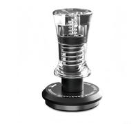 Zeroupshop Manipulador de café espresso calibrado con resorte con falda niveladora, prensador de café de presión constante de 30 libras para barista, mango de acero inoxidable y acrílico, 58.35 mm