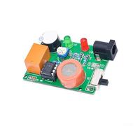 Zeroupshop MQ-3 Kit de módulo de sensor, placa de detección de gas 5-7.5V, con alarma de zumbador y para salida de relé, para proyectos de analizador de aliento DIY, PCB verde 60x36 mm