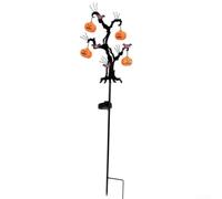 zeroupshop Murciélago Solar Halloween Árbol Jardín LED Murciélago Solar | Panel solar eficiente, para carga diurna, iluminación nocturna, cero coste eléctrico, cálida acogedora