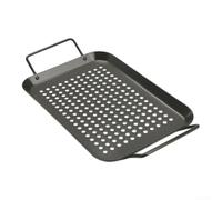 zeroupshop para plancha Cocina Hierro para fundido 35cm Doble Asador para(1PC)