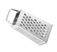 Zeroupshop Rallador de queso de 9 pulgadas de acero inoxidable para queso duro, verduras y frutas con mango de agarre seguro, fácil de limpiar, apto para lavavajillas, plateado