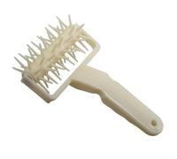 Zeroupshop Rodillo de plástico para masa de pizza, herramienta de repostería con aguja para diseñar ampollas, rueda lisa, para cocina y panadería, blanco, 20 cm (21 cm)