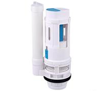 Zeroupshop Válvula de descarga de plástico ABS de doble botón para inodoro dividido, pieza de repuesto de ahorro de agua con fácil instalación, compatible con tamaño de drenaje de 6 a 7,5 cm, blanco