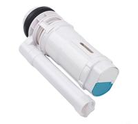 Zeroupshop Válvula de descarga de plástico ABS de doble botón para inodoro dividido, pieza de repuesto de ahorro de agua con fácil instalación, compatible con tamaño de drenaje de 6 a 7,5 cm, color