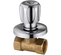 Zeroupshop Válvula de ducha oculta montada en la pared, grifo de cobre de interruptor rápido para calentador de agua solar, uso del fregadero del baño, diseño plateado de fácil mantenimiento, 10 x 5 x