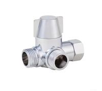 Zeroupshop Válvula desviadora de ducha de 3 vías G1/2 adaptador en T, para cabezal de ducha y manguera, divisor de grifo de baño ABS, con rotación suave, diseño compacto, para lavabo y mezclador de