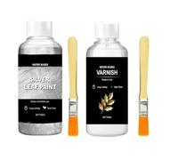 Zestivra Pintura de pan de oro Weather a base de agua decorativa con pincel