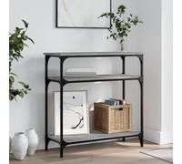 ZEYUAN Mesa Consola Madera de ingeniería Gris Sonoma 75x29x75 cm, Mesa Entrada, Mesa Recibidor Estrecha, Mesa De Centro Salon, Mesa Auxiliar, Mueble Entrada - 834043