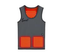 ZEZKT Chaleco Eléctrico Negro Invierno Unisex Heated Vest Chaqueta Calefactada Ajuste Inteligente de La Temperatura Chalecos Calefactable Chaleco sin Mangas Sudadera Calefactable