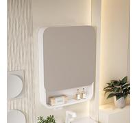 ZFGOJNBH Botiquín de baño, Armario de Pared de baño de aleación de Aluminio, Material de aleación de Aluminio, bisagra silenciosa, gabinete de Espejo de baño Rectangular con Almacenamiento detrás del