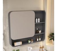 ZFGOJNBH Botiquín de baño, gabinete de Espejo de baño con bisagra silenciosa, Resistente al Agua y a la Humedad, gabinete de Espejo de baño montado en la Pared con Almacenamiento de Gran Capacidad de