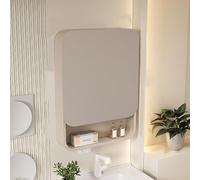 ZFGOJNBH Botiquín de baño, gabinete de Espejo de baño Rectangular con botón táctil Inteligente, Almacenamiento diversificado, gabinete de Espejo Iluminado para baño con función de eliminación de nieb