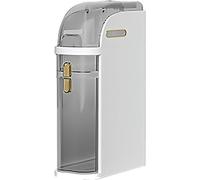 ZFGOJNBH Cajones de Almacenamiento apilables con Ruedas, gabinete de Almacenamiento de Piso de Esquina para baño con cajones Transparentes, Almacenamiento de Papel higiénico Lateral Alto y Estrecho,
