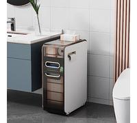 ZFGOJNBH Cajones de Almacenamiento apilables de 2 a 4 Niveles, gabinete de Piso de Esquina para baño con cajones de Almacenamiento Independientes, gabinete de Almacenamiento de Papel higiénico delgad