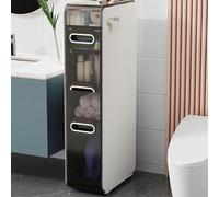ZFGOJNBH Cajones de Almacenamiento apilables, gabinete de Piso para baño de 4 Niveles con cajones de Almacenamiento, gabinete de Almacenamiento de Papel higiénico Delgado de Gran Capacidad con Ruedas