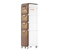 ZFGOJNBH Cajones de Almacenamiento apilables, gabinete Impermeable para Inodoro, Estante de Almacenamiento para Inodoro, gabinete Lateral Estrecho para Inodoro, Estante para Grietas de baño, almacena