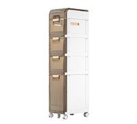 ZFGOJNBH Cajones de Almacenamiento apilables Unidad de Almacenamiento de Toallas Unidad de gabinetes de Almacenamiento de baño Estrechos, Caja de Almacenamiento de baño de línea Delgada - Organizador
