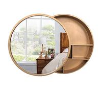 ZFGOJNBH Espejo de baño con Espejo Push Pull, Espejo Redondo, Espejo cosmético de 50/60/70 cm para Dormitorio, Sala de Estar, Color O