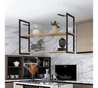 ZFGOJNBH Estante para Botellas de Madera Maciza para Techo: Estante Flotante Colgante para vinos, Estante de Almacenamiento de Hierro Vintage montado en la Pared Soporte para Plantas para Montaje en