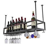 ZFGOJNBH Estante para Copas de Vino Estantes para vinos Colgantes, Soporte para Copas de Vino para decoración de Techo, para Bares, restaurantes, Soporte para Copas, Estante de Almacenamiento flotant