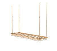 ZFGOJNBH Estante para Vino de Metal Dorado para Techo, Soporte para Copas de Vino | Estantes Colgantes para Vino | Soporte Moderno para Botellas de Vino | Soporte para Vino montado en la Pared | Esta