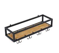 ZFGOJNBH Estante para Vino para Colgar en el Techo, Estante para Vino de Techo, Estante para almacenar Botellas de Vino Vintage, estantes para Copas de Vino Colgantes, Estante Flotante para Plantas y