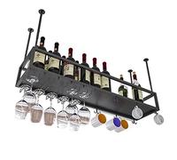 ZFGOJNBH Estante para vinos Soporte para Colgar en el Techo Almacenamiento de Botellas de Vino/Copas de Vidrio Estantes para Copas, para Debajo del gabinete, Cocina, Bar, Soporte para Copas de Vino c