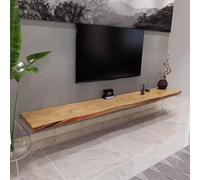 ZFGOJNBH Estantes flotantes de Madera Maciza, Soporte de TV Flotante con Estante de Almacenamiento, Mueble de TV montado en la Pared, Escritorio/Mesa Auxiliar, repisa Viva, Consola de TV Multimedia f